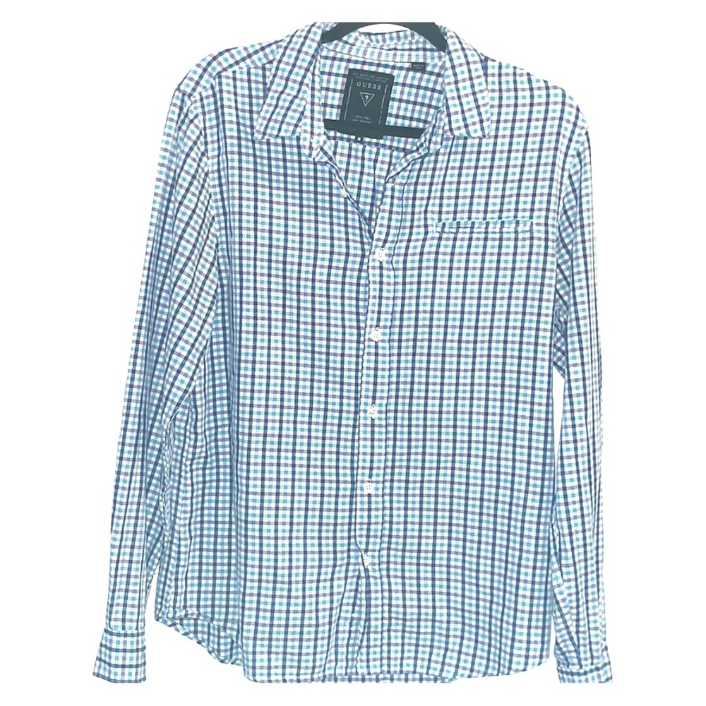 MEN’S LONG SLEEVE GUESS SHIRT SIZE M